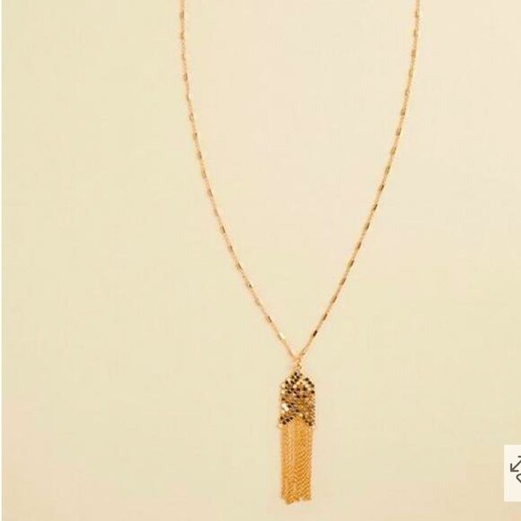 Torrid Mesh Fringe Pendant Necklace - Picture 1 of 3